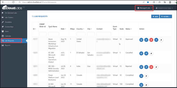 Step-2 Submit your Lab Request__ ** for Azure Pass-based labs