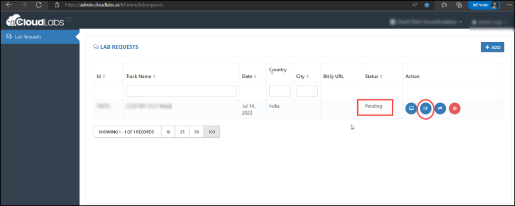 Step-2 Submit your Lab Request__ ** for Azure Pass-based labs